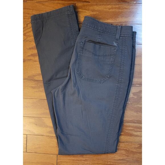 Eddie Bauer Women’s Size 8T Slightly Curvy Straight Leg Stretch Olive Gray - Picture 10 of 15